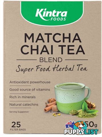 Kintra Foods Matcha Chai 25 Teabags - Kintra Foods - 9341709000566