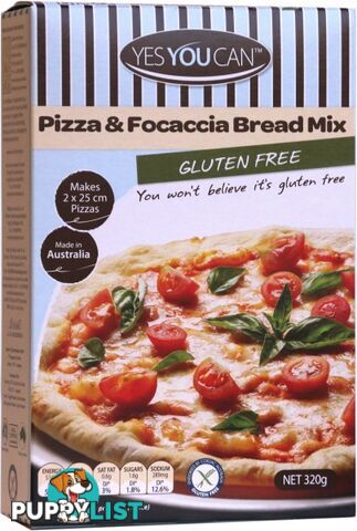 YesYouCan Pizza Base & Focaccia Bread Mix 320g - YesYouCan - 9328987005469