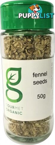 Gourmet Organic Fennel Seed Shaker 50g - Gourmet Organic Herbs - 9332974000900