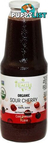 Complete Health Products Organic Sour Cherry 100% Juice 1L - Complete Health Products - 9347880000036