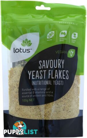 Lotus Nutritional Savoury Yeast Flakes 100g - Lotus - 9317127063520