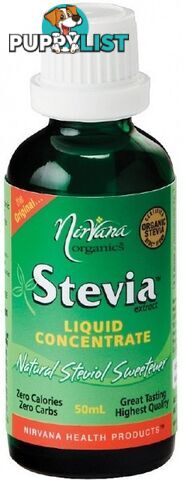 Nirvana Organics Stevia Liquid Concentrate 50mL - Nirvana Organics - 9338196000384