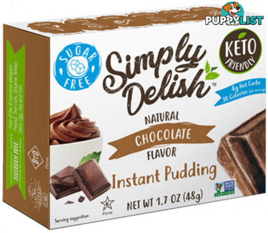 Simply Delish Chocolate Natural Pudding & Pie Filling  48g - Simply Delish - 751217950007