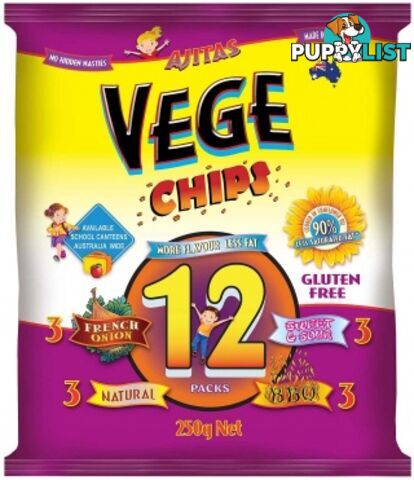 Vege Chips Multi 12 Pack   250g - Vege Chips - 9315991022131