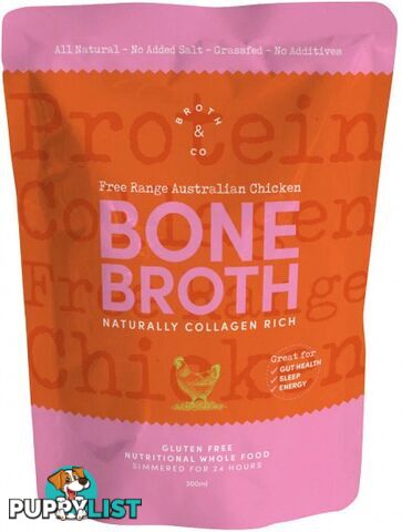 Broth & Co Free Range Chicken Bone Broth  300ml Pouch - Broth & Co - 9353338000428