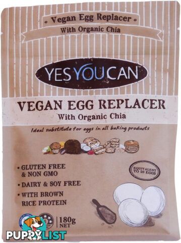 YesYouCan Vegan Egg Replacer with White Chia 180g - YesYouCan - 9328987005995