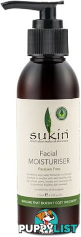 Sukin Facial Moisturiser Pump 125ml - Sukin Naturals - 9327693000294