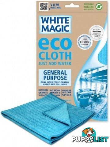 White Magic MicroFibre Eco Cloth General Purpose - Retail - White Magic - 9333544000184