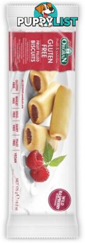 Orgran Wild Raspberry Fruit Filled Biscuits 175gm - Orgran - 720516021848