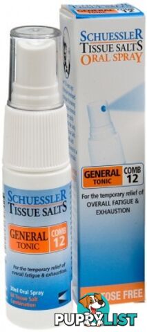 Schuessler Tissue Salts Oral Spray Comb 12 - General Tonic 30ml - Martin & Pleasance - 9324294001019