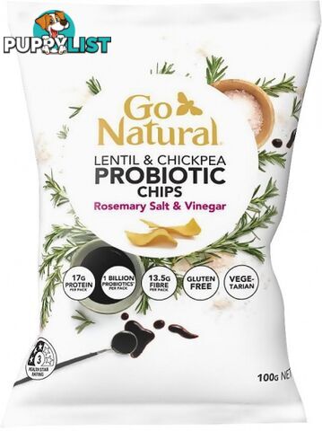 Go Natural Probiotic Chips Rosemary Salt & Vinegar 100g - Go Natural - 9310846501403