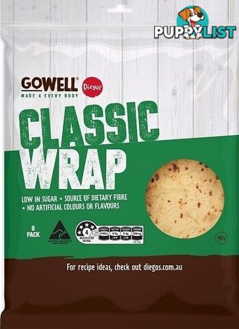 Diego's GoWell Classic Wrap (8Pack) 400g - Diego's - 9320895001069