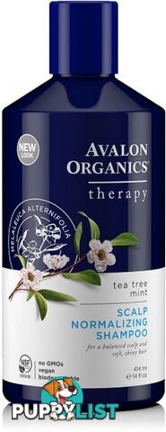 Avalon Organics Tea Tree Mint Scalp Normalizing Shampoo 400ml - Avalon Organics - 654749361054