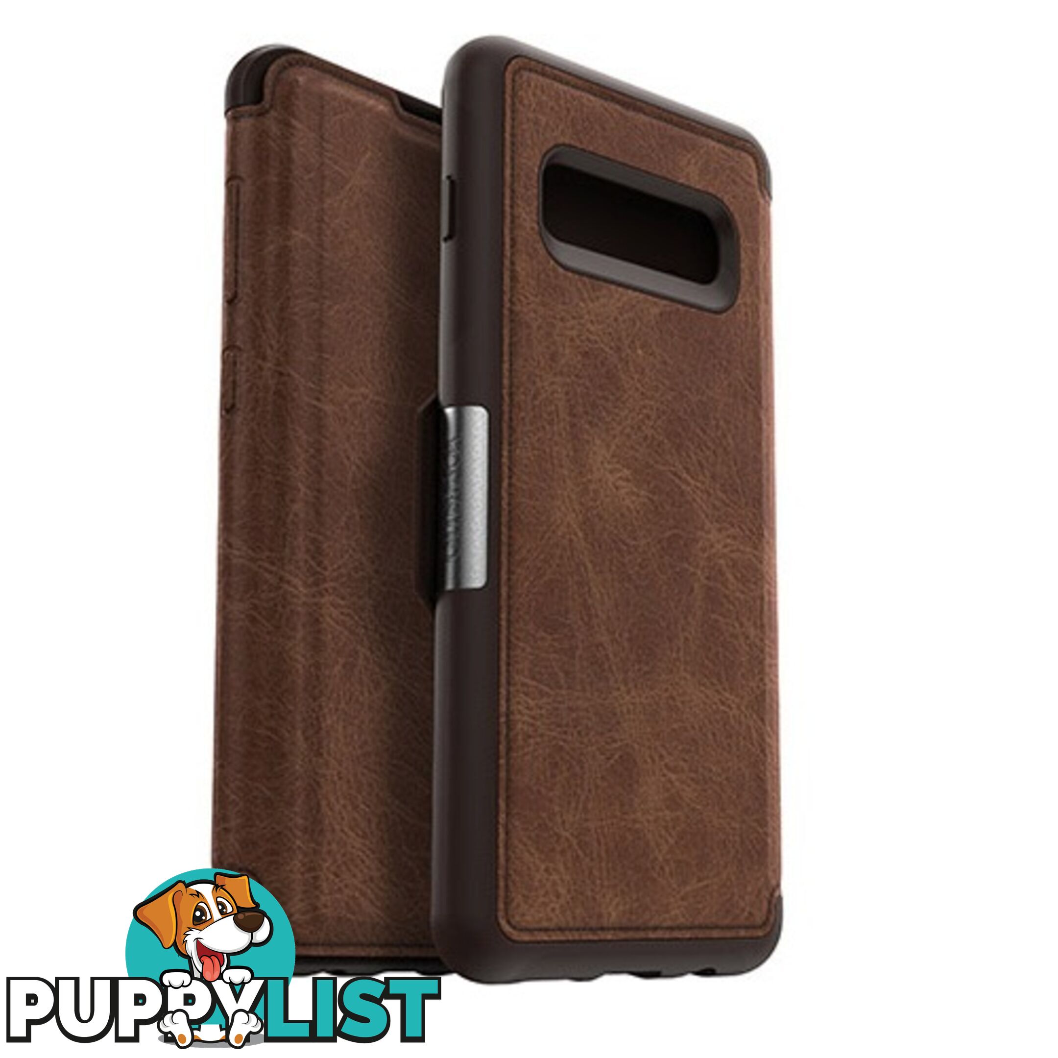 Otterbox Strada Leather Folio Case for Samsung Galaxy S10+ Espresso - 660543493679/77-61483 - OtterBox