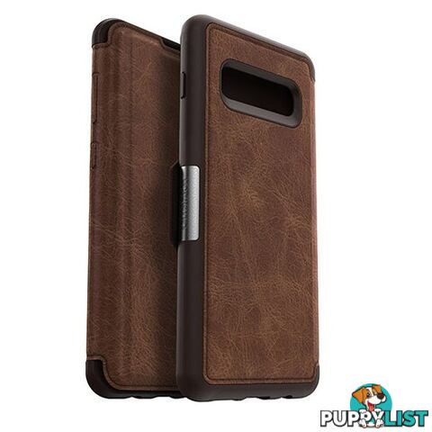 Otterbox Strada Leather Folio Case for Samsung Galaxy S10+ Espresso - 660543493679/77-61483 - OtterBox