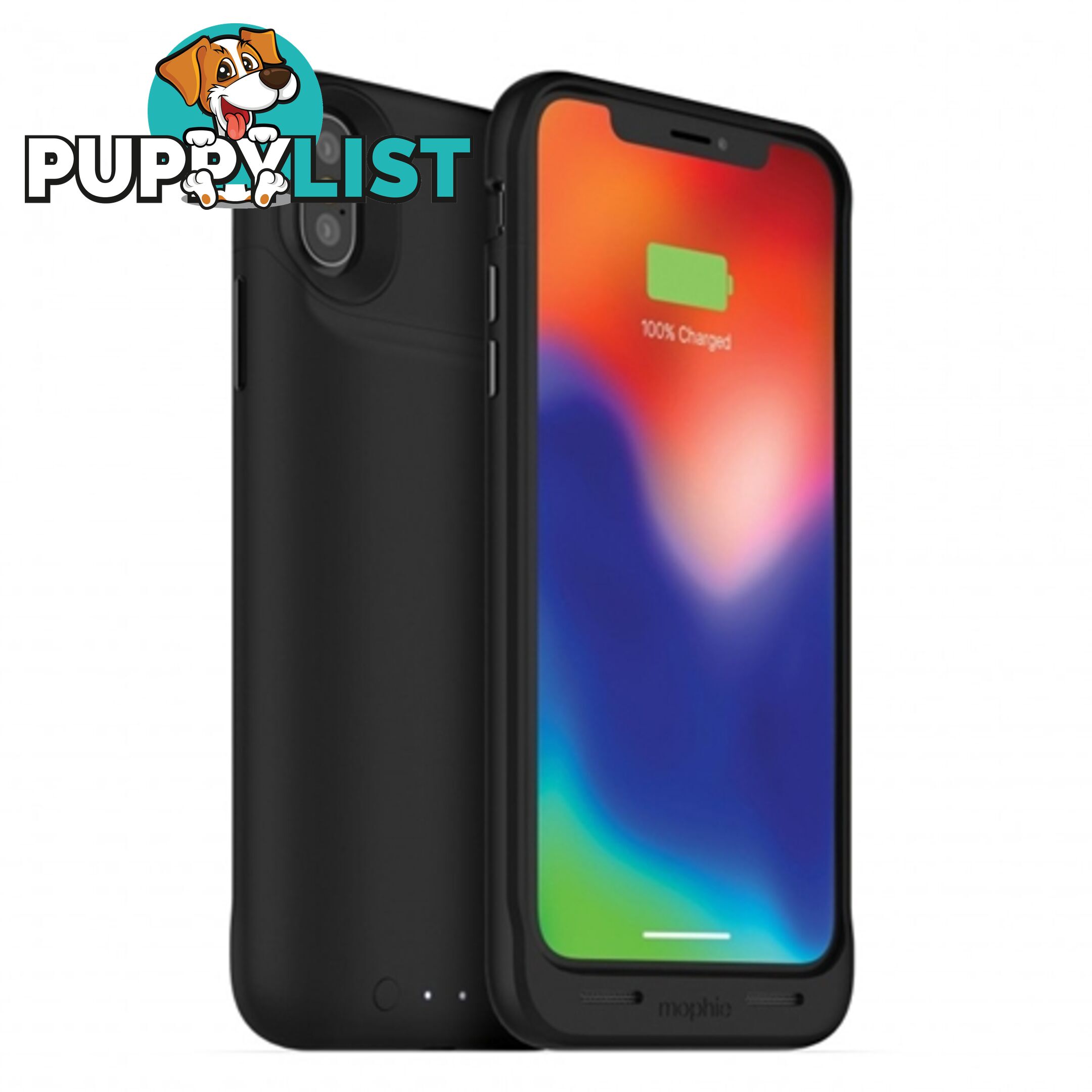 Mophie Juice Pack Air Wireless Battery Case iPhone X / Xs 1720mAh - Black - 840472241712/401002005 - Mophie