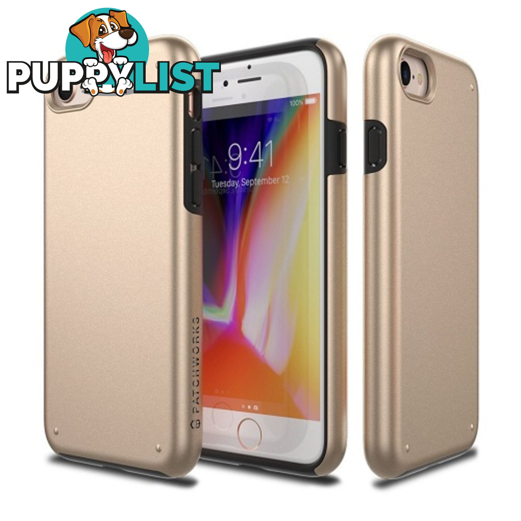 Patchworks Chroma Metalic Color Rugged Case iPhone 8 / 7 - Gold - 8809453318531/CRA75 - Patchworks