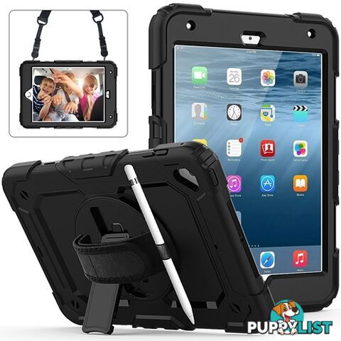 Rugged Protective Case Hand & Shoulder Strap iPad Mini 5 & 4 - Black - 192757315534/SDK-IPDMN5-2019-BK - Generic