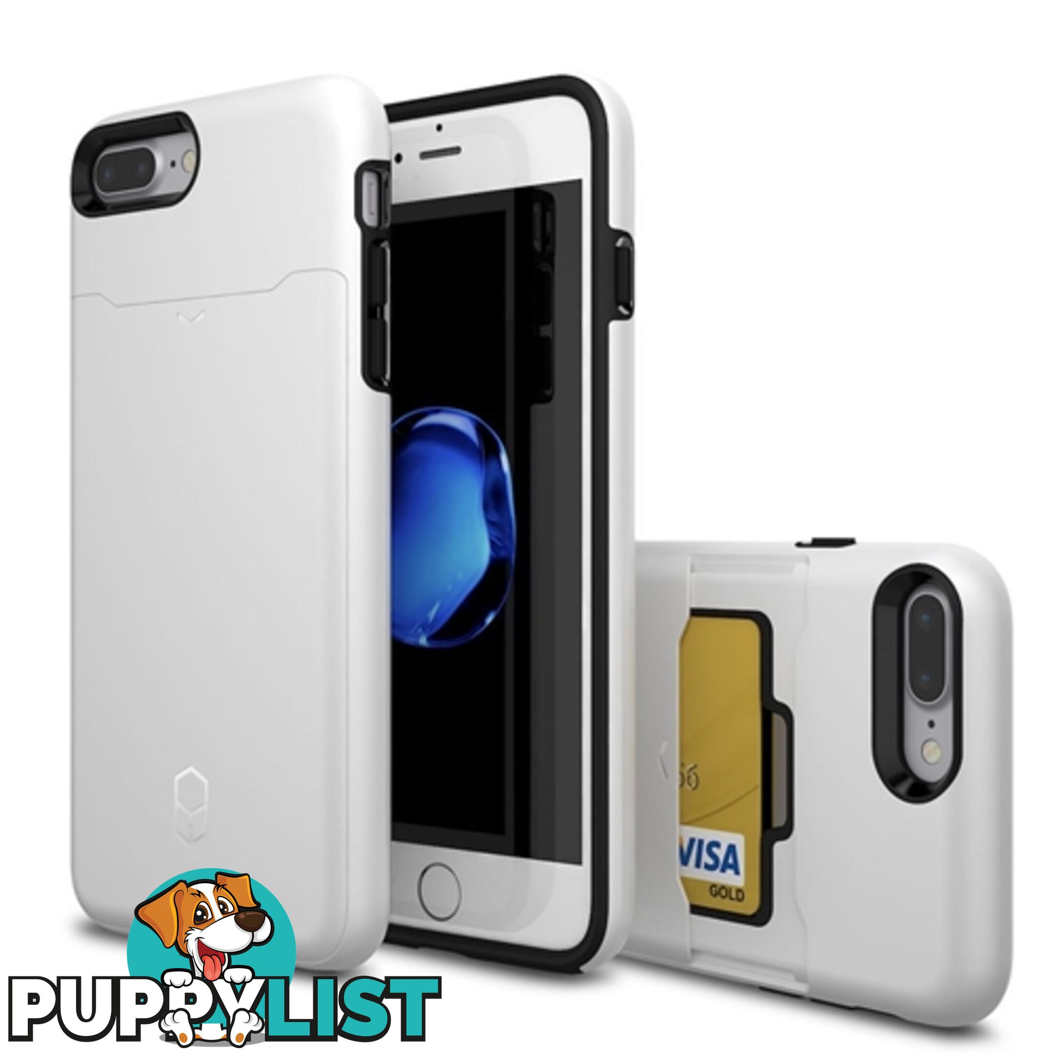 Patchworks ITG Level Card Case iPhone 8 Plus / 7 Plus w/ Card Slot - White - 8809453316261/ITGL908 - Patchworks