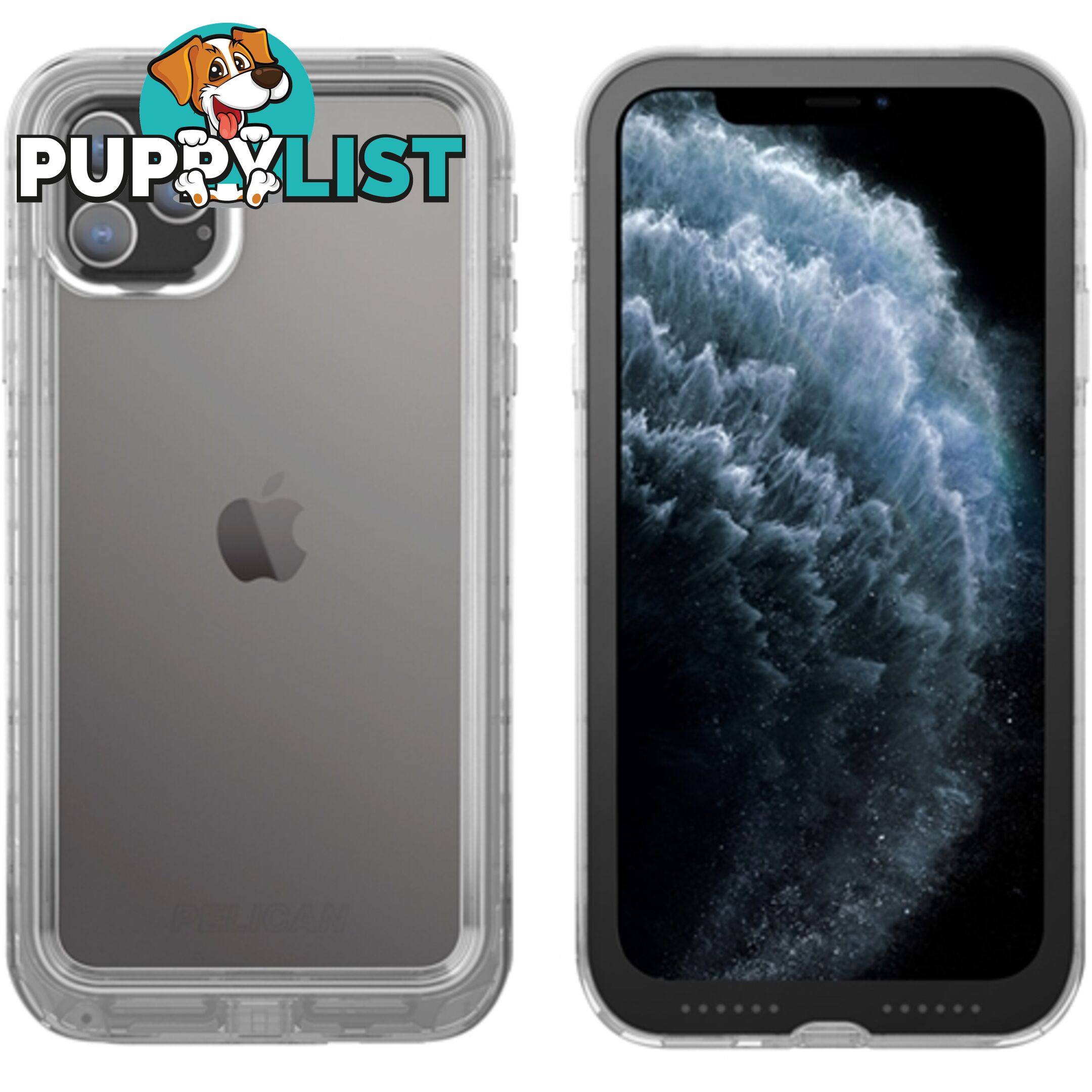 Pelican Marine Waterproof & Rugged Case iPhone 11 Pro Max - Clear - 019428172138/C57040-001A-CLBC - Pelican