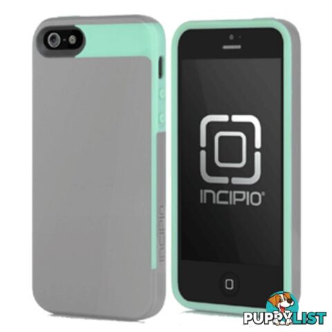 Incipio Faxion iPhone 5 / 5S / SE 1st Gen Slim Flexible Case - Gray / Turquoise - 814523028263/IPH-826 - Incipio