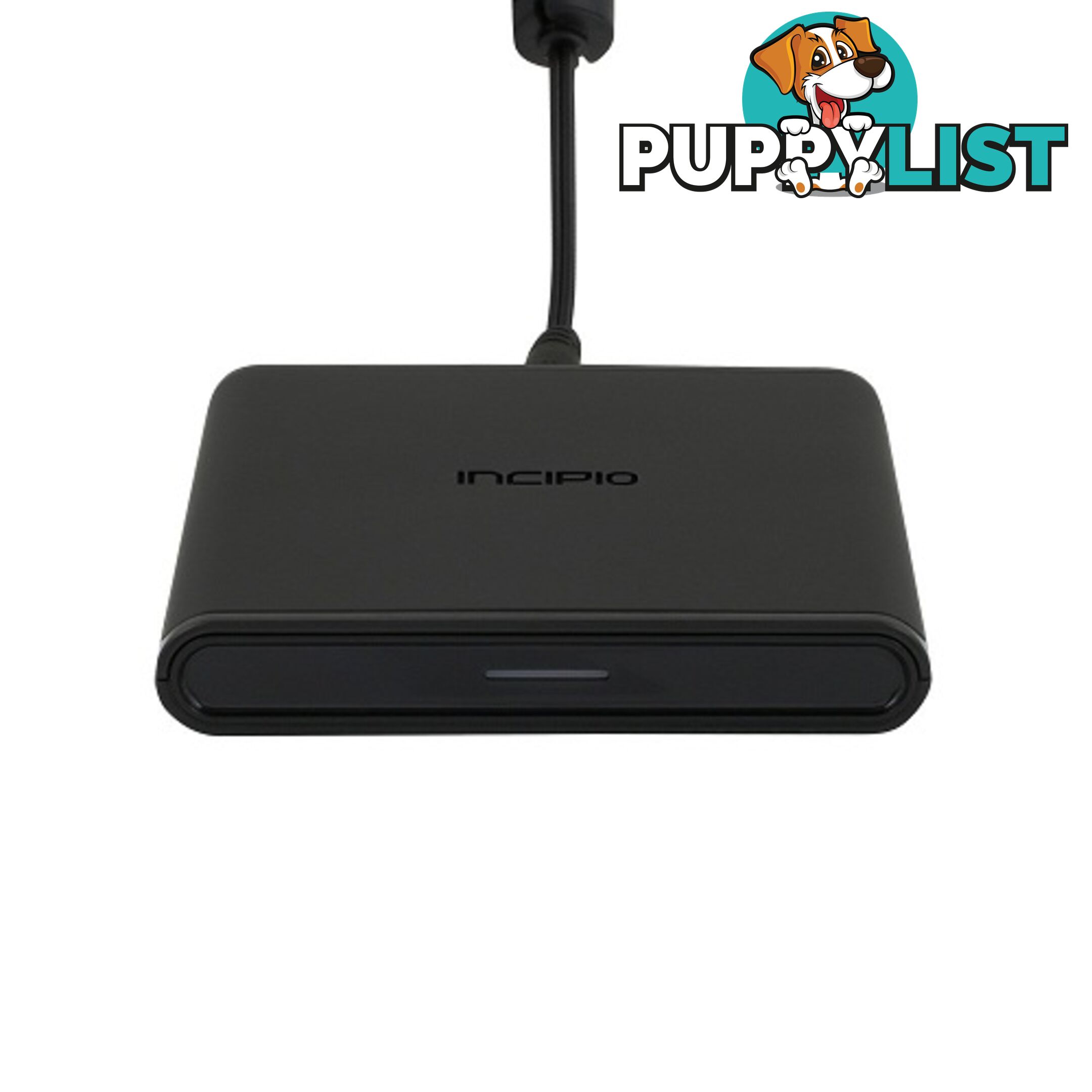 Incipio Ghost Qi 15W 1-Coil Wireless Charging Pad - Black - 191058053954/PW-309-INT - Incipio