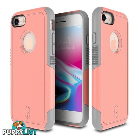 Patchworks Level Aegis Rugged Case for iPhone 8 / 7 - Pink / Grey - 8809453318241/LAA74 - Patchworks