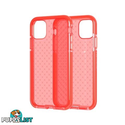 Tech21 Evo Check Rugged Case iPhone 11 & XR - Coral - 5056234729649/t21-7256 - Tech21