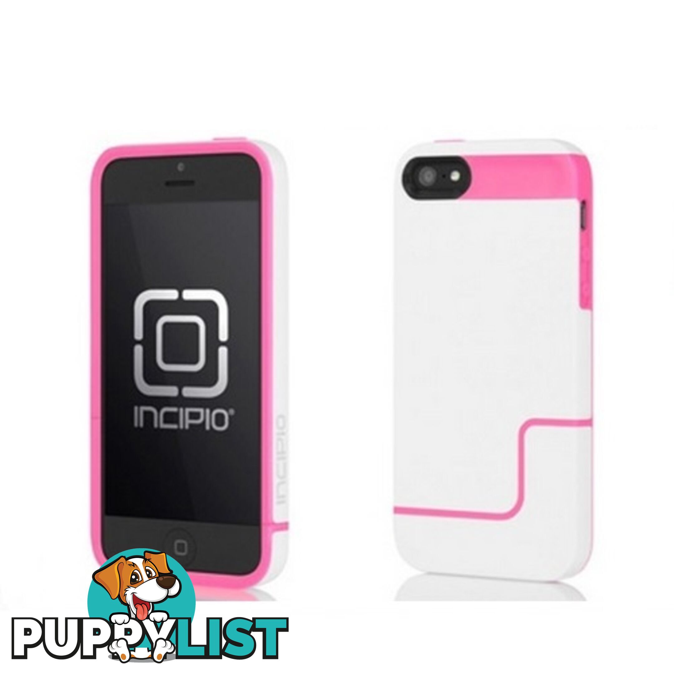 Incipio Edge Pro Slider Hard Case iPhone 5 / 5S / SE 1st Gen - White / Pink - 814523028317/IPH-831 - Incipio