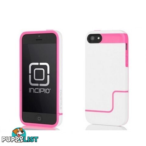 Incipio Edge Pro Slider Hard Case iPhone 5 / 5S / SE 1st Gen - White / Pink - 814523028317/IPH-831 - Incipio