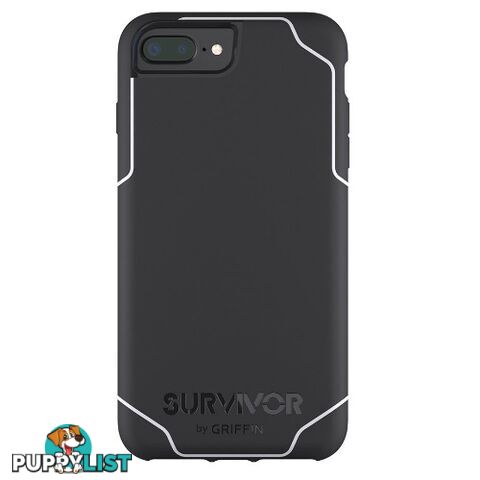 Griffin Survivor Strong Case for iPhone 8+ / 7+ / 6+ - Black / White - 685387436170/GB42819 - Griffin