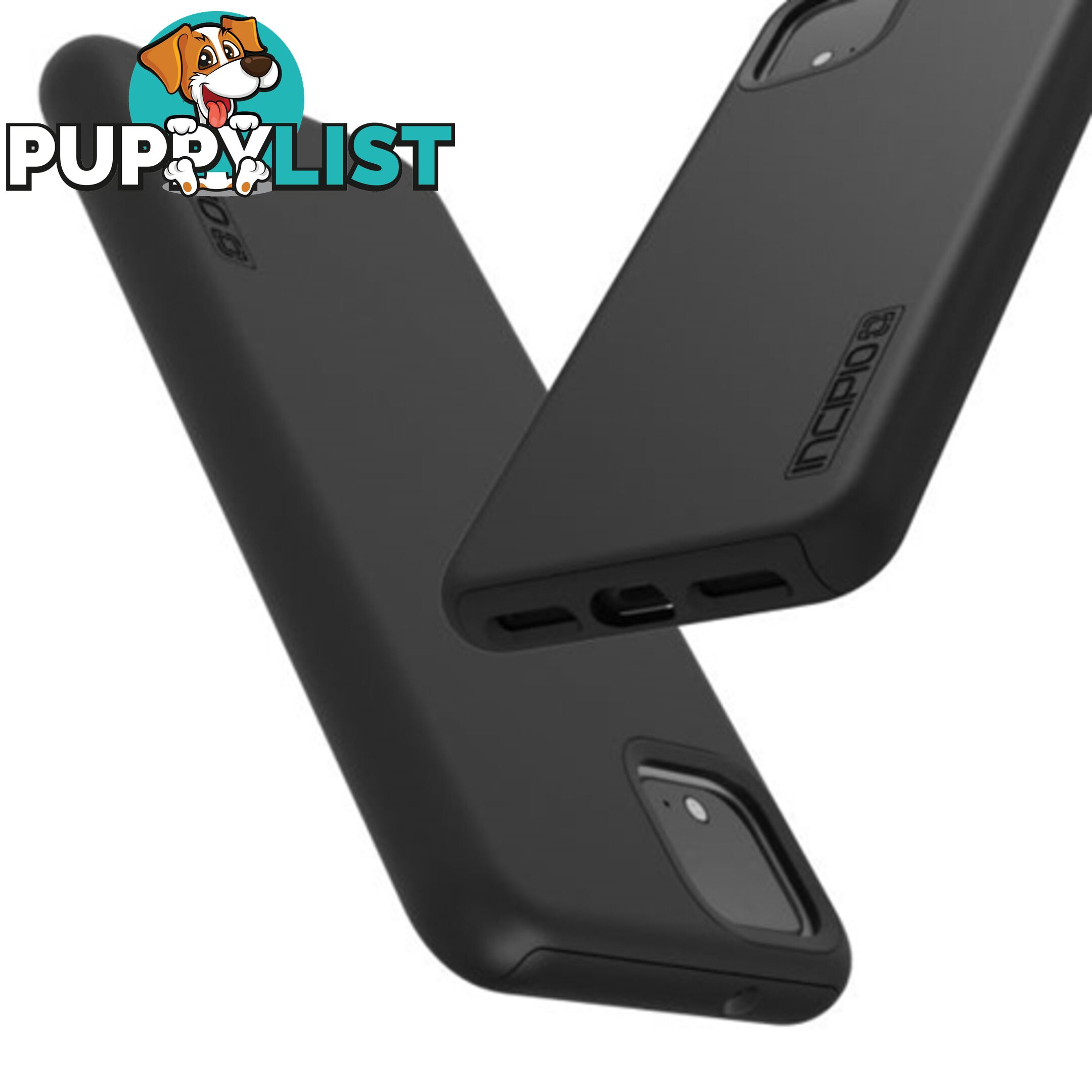 Incipio DualPro Rugged Slim case for Google Pixel 4 - Black - 191058105547/GG-083-BLK - Incipio