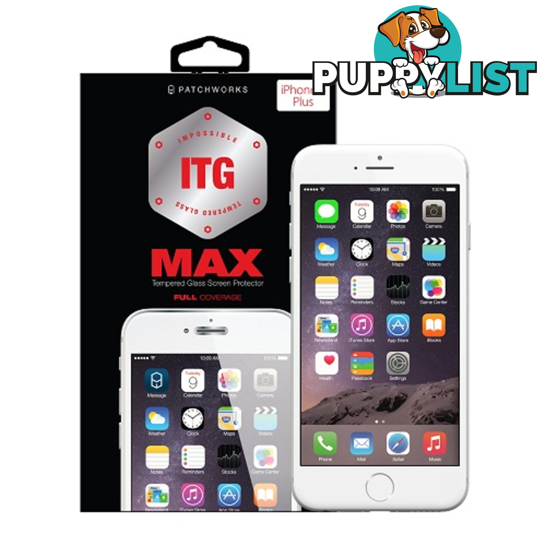 Patchworks Colorant Tempered Glass ITG Max for iPhone 6 Plus / 6S PLUS 0.4mm 9H - 8809327547517/4311 - Patchworks