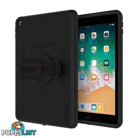 Incipio Capture Rugged Case with Handstrap for iPad 5th & 6th 9.7 inch - Black - 191058028846/IPD-394-BLK - Incipio