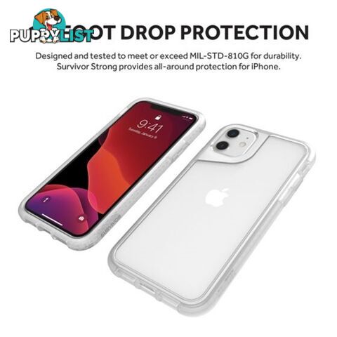 Griffin Survivor Strong Rugged Case for iPhone 11 - Clear - 191058106759/GIP-025-CLR - Griffin