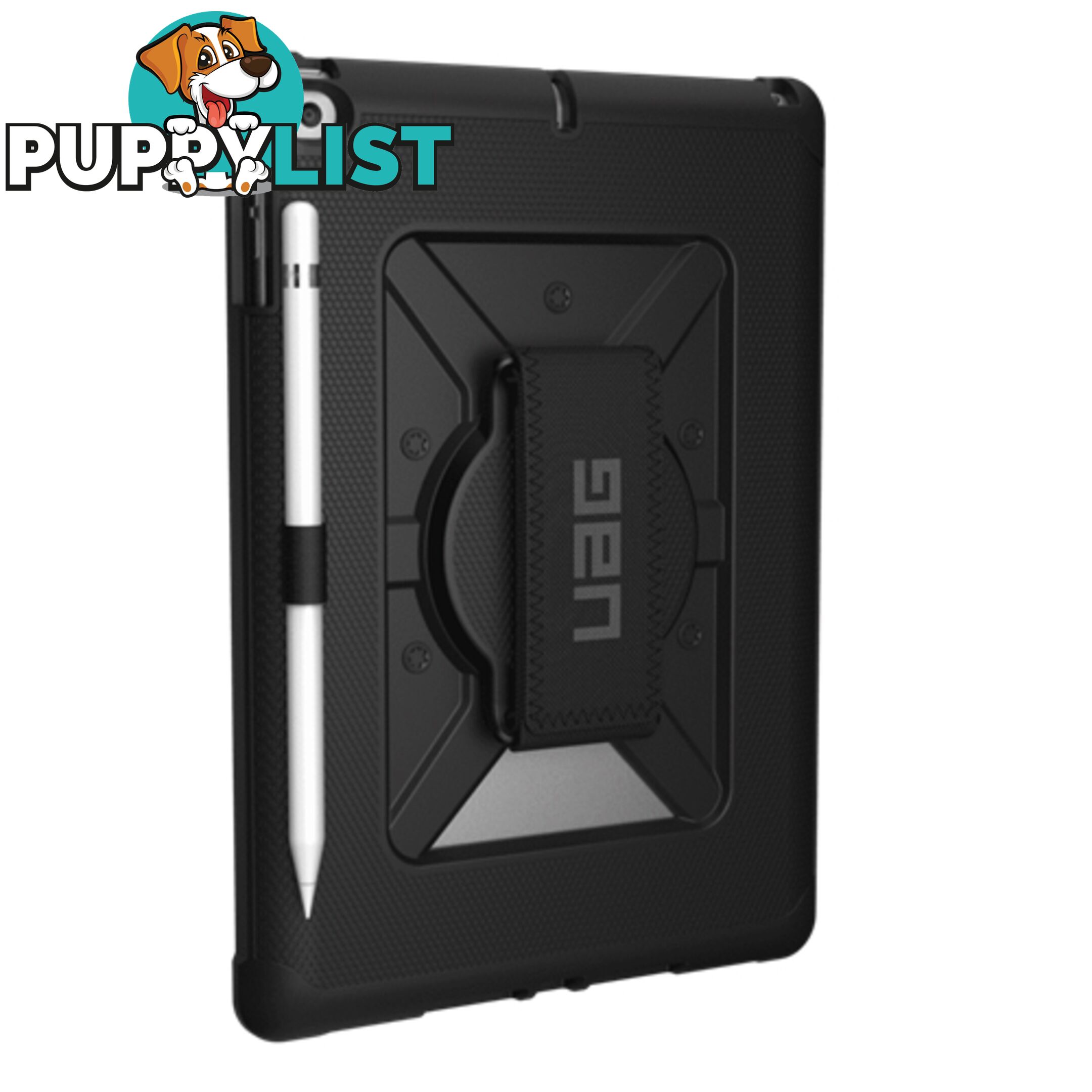 UAG Metropolis Rugged Case with Handstrap iPad 5th & 6th 9.7 inch Black - 858329007701/U-B-IPD17-HS-BK - UAG