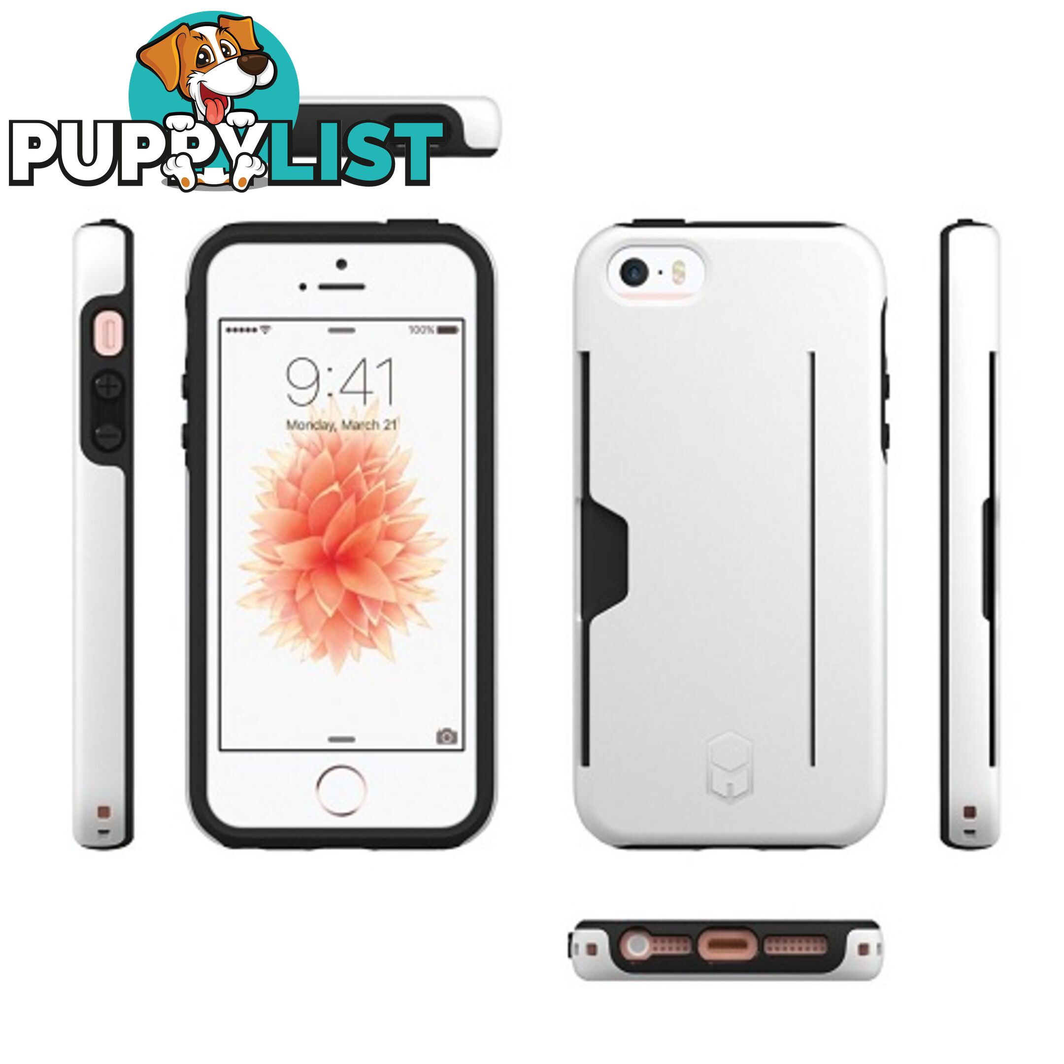 Patchworks Level Pro with Card Slot suits iPhone 5 / 5s / SE 1st Gen - White - 8809453315806/ITGL702 - Patchworks