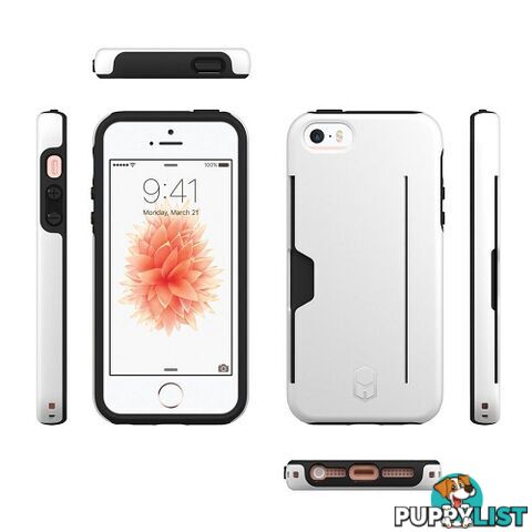 Patchworks Level Pro with Card Slot suits iPhone 5 / 5s / SE 1st Gen - White - 8809453315806/ITGL702 - Patchworks