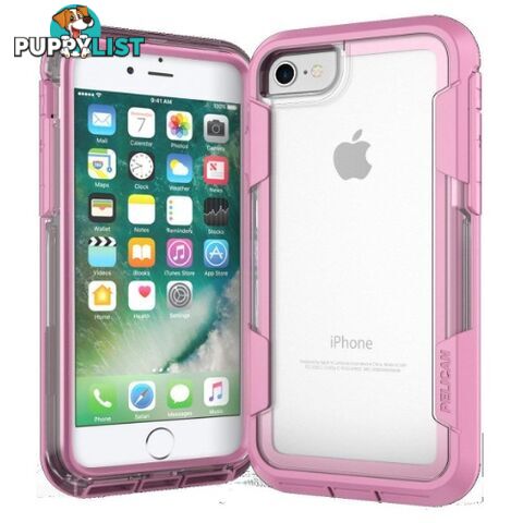 Pelican Voyager Rugged Case with Belt Clip iPhone 8 / 7 / 6 / 6S - Clear Pink - 019428141622/C23030-000A-CLPK - Pelican