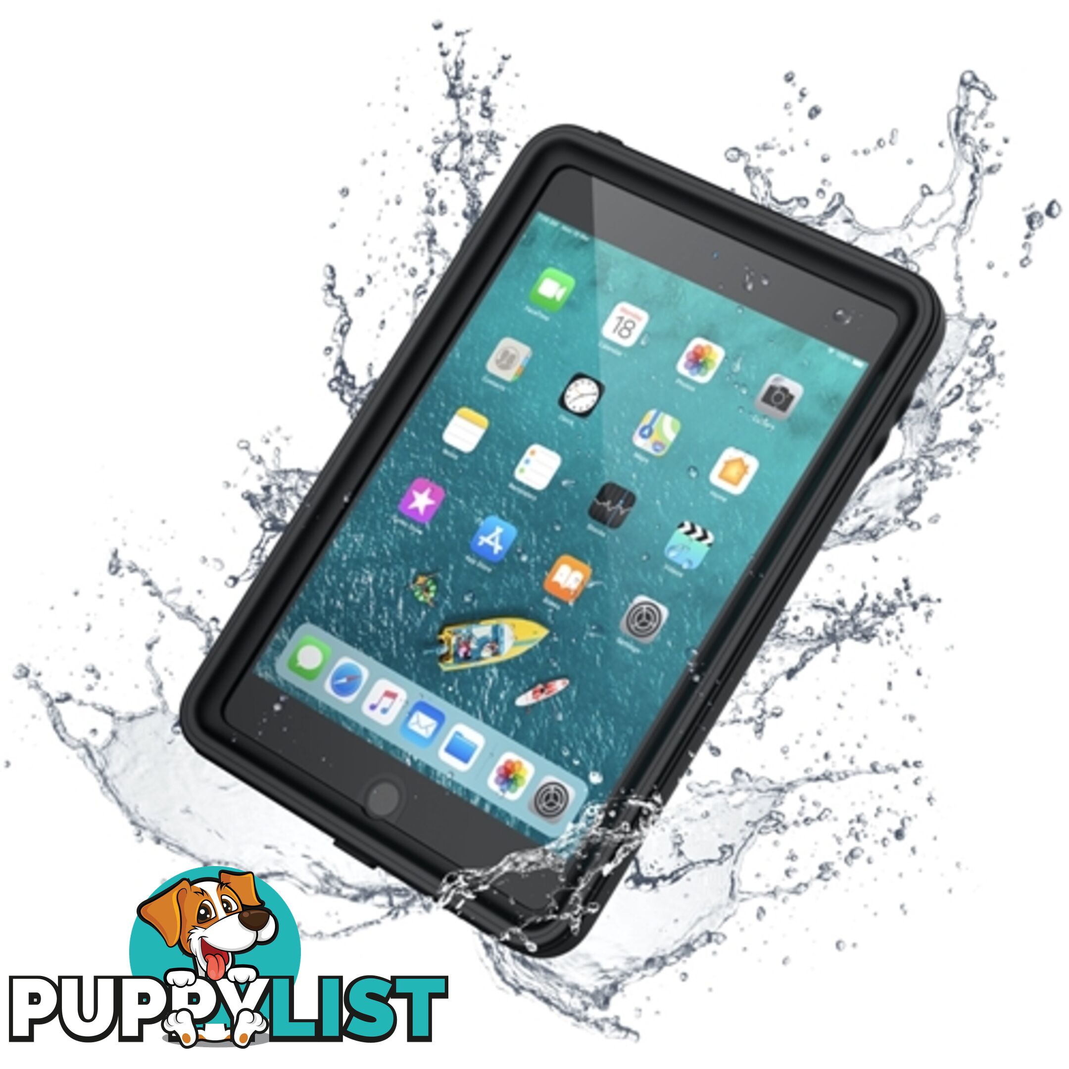 Catalyst Waterproof & Rugged Case for iPad Mini 5 - Black - 840625104376/CATIPDMI5BLK - Catalyst