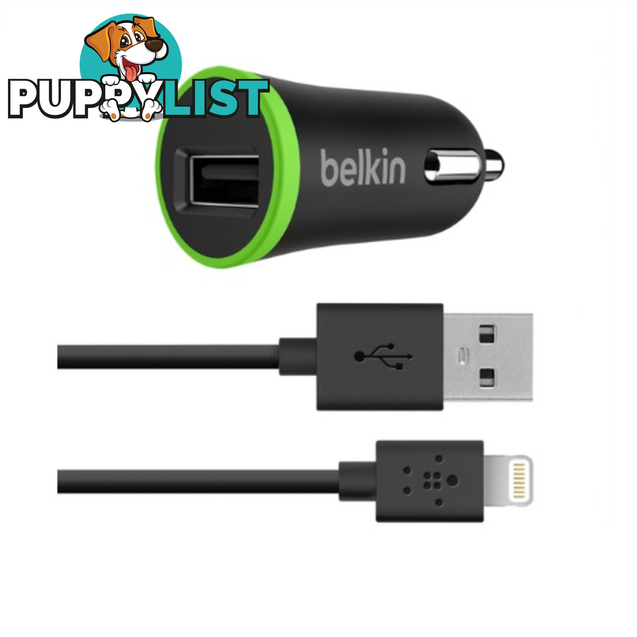 Belkin Car Charger with Micro USB Cable 5W / 1 Amp - Black - 722868995310/F8M711BT04-BLK - Belkin