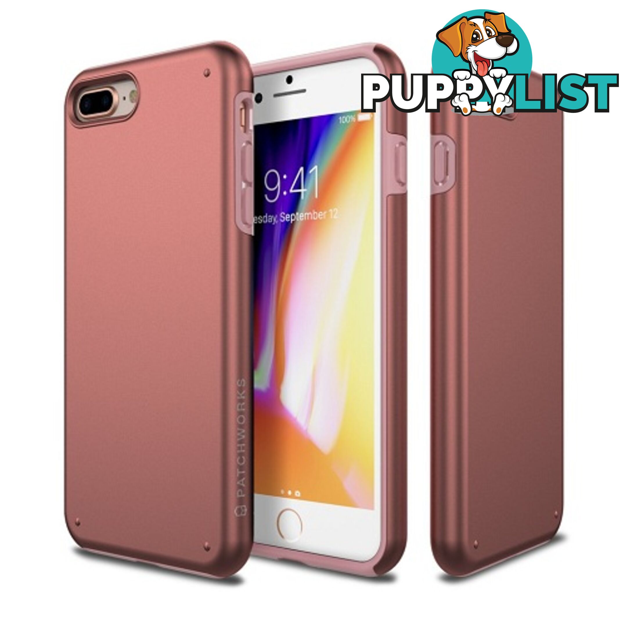 Patchworks Chroma Metalic Rugged Case iPhone 8 Plus / 7 Plus Rose Gold - 8809453318562/CRA78 - Patchworks