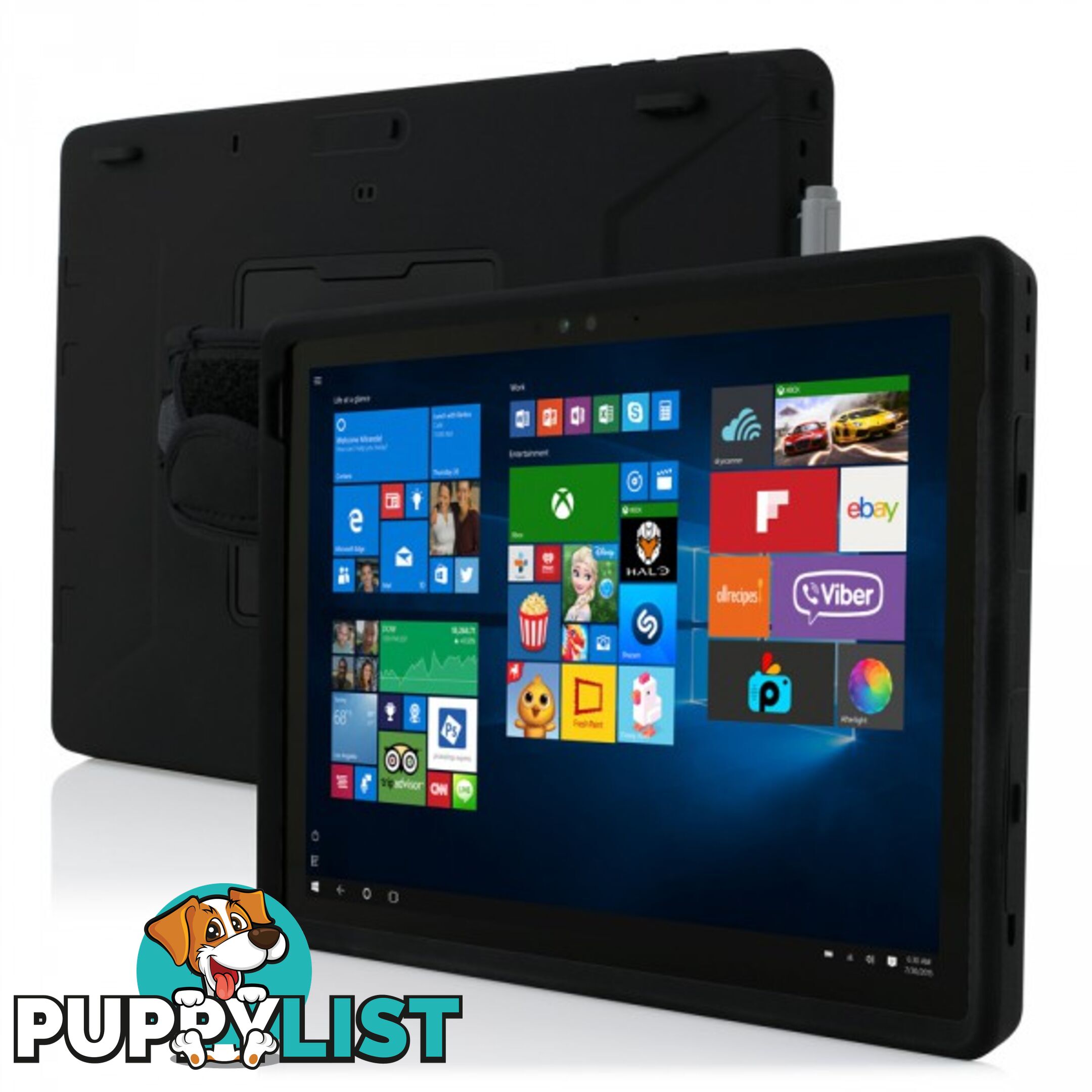 Incipio Capture Case Surface Pro 7, 6, 5, 4 with Hand Strap - Black - 840076158829/MRSF-096-BLK - Incipio