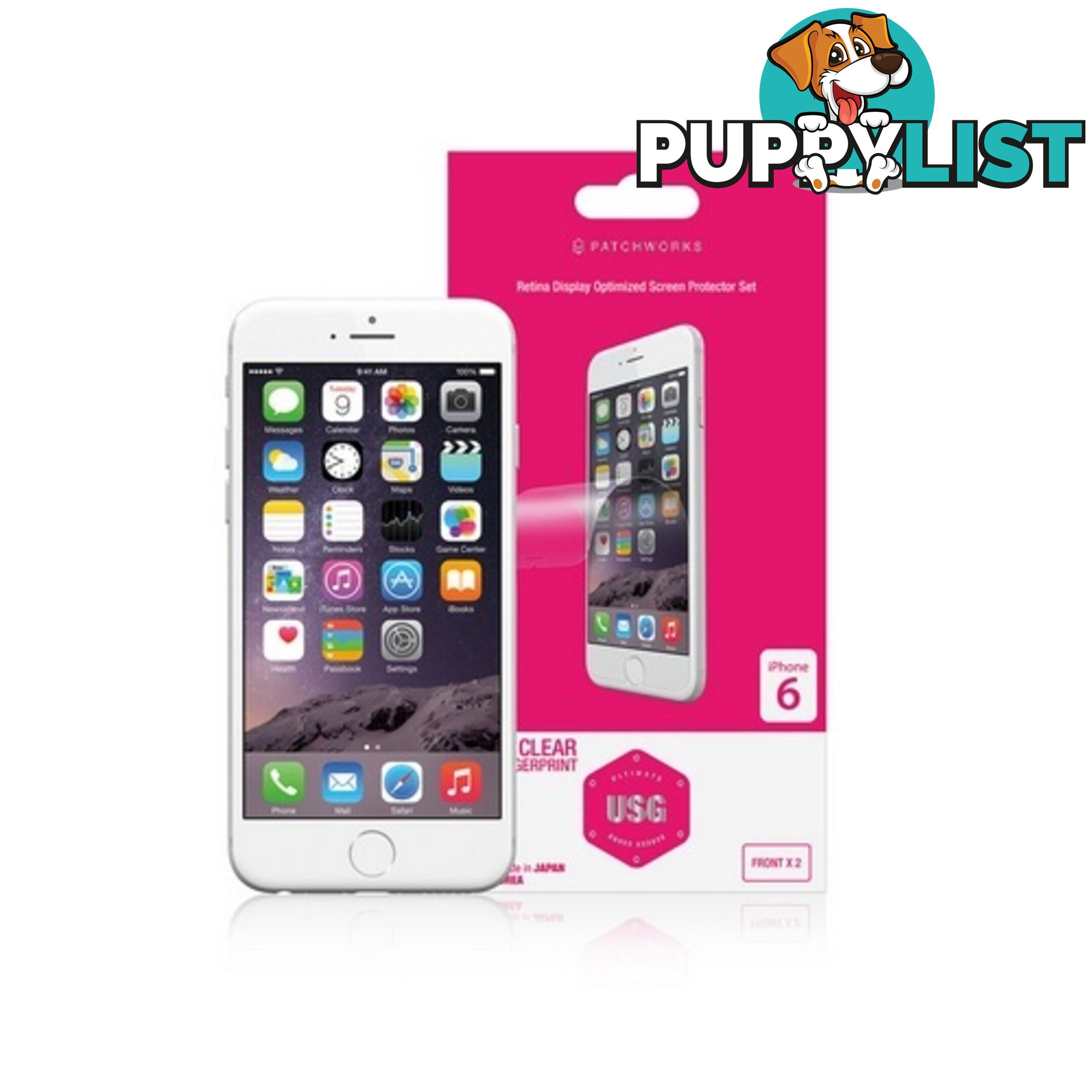 Patchworks USG Screen Protector for Apple iPhone 6 / 6S 4.7 - Clear - 8809327547210/1204804 - Patchworks