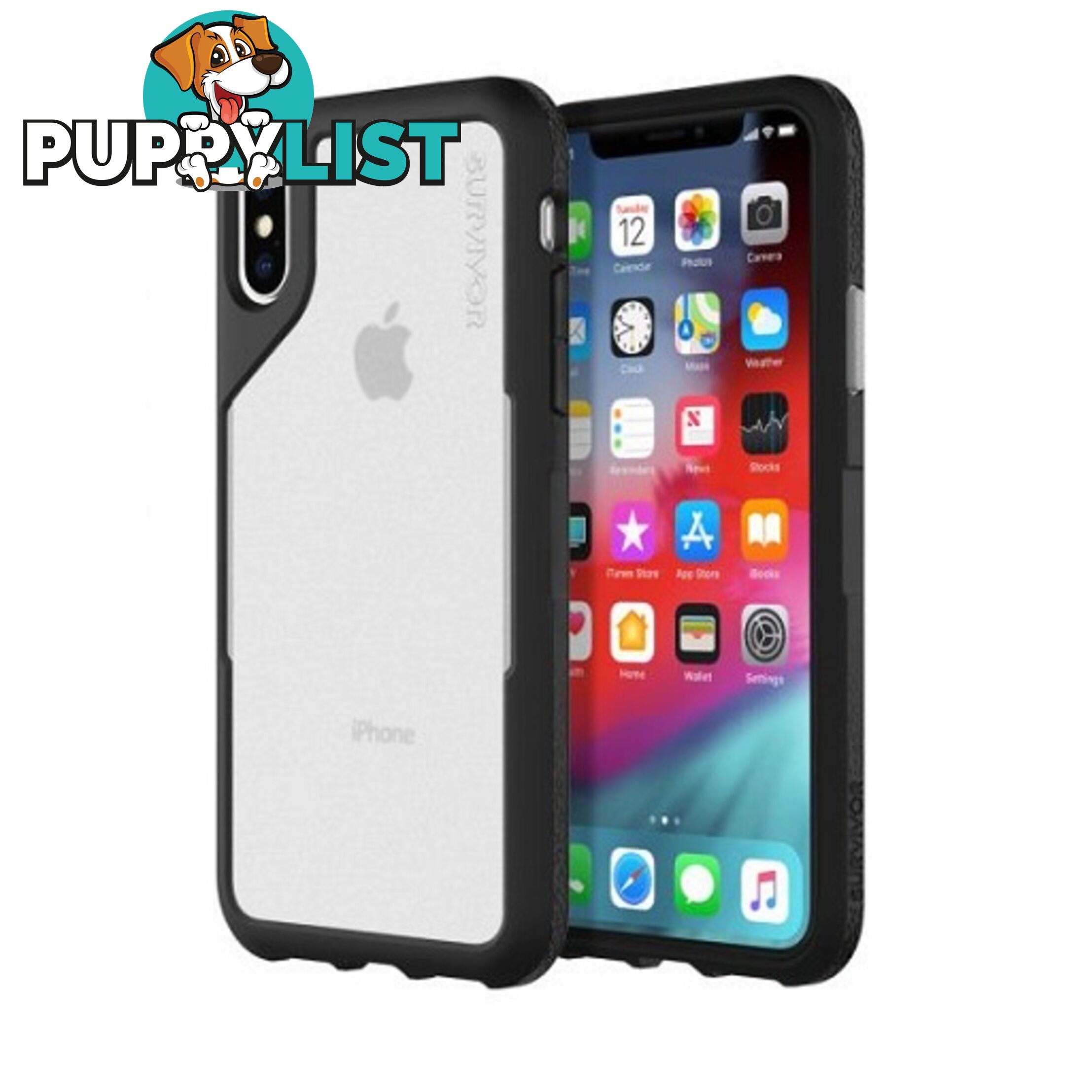 Griffin Survivor Endurance Case for iPhone X / Xs - Black / Gray - 191058080127/GIP-010-BGY - Griffin