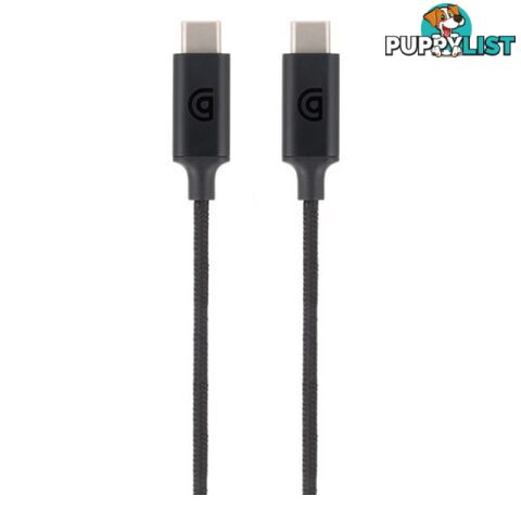 Griffin Braided USB Type C to Type C Cable Premium 3ft / 0.9m - Black - 685387446049/GC43311 - Griffin