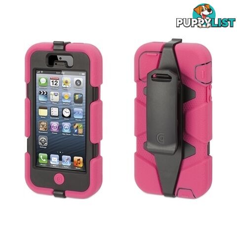 Griffin Survivor Tough Case Extreme Protection iPhone 5 -Pink / Black - 685387361182/GB35678 - Griffin