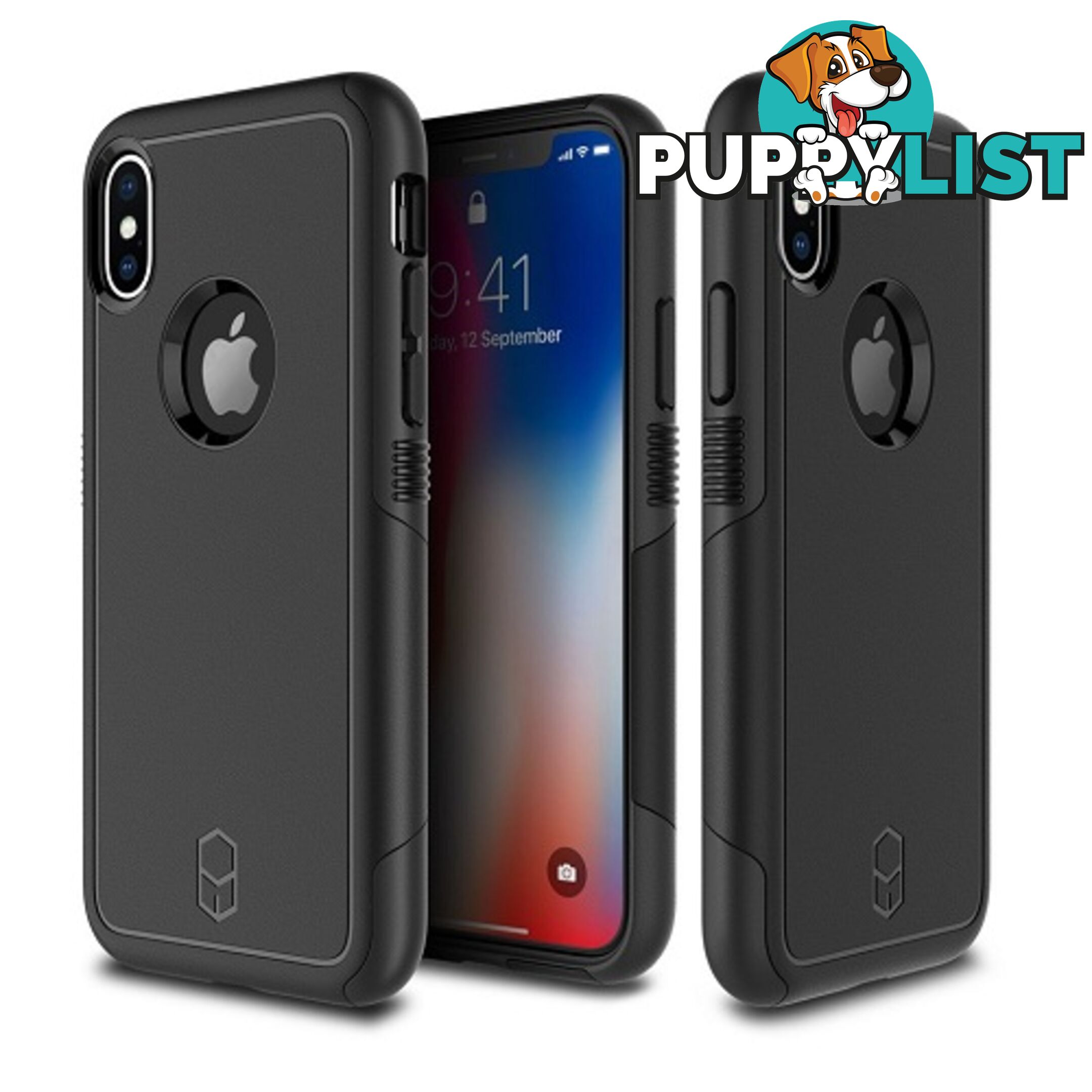 Patchworks Level Aegis Rugged Case for iPhone X - Black / Black - 8809453318173/LAA81 - Patchworks