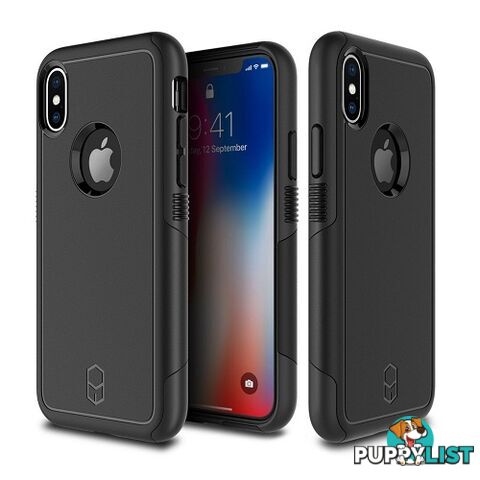 Patchworks Level Aegis Rugged Case for iPhone X - Black / Black - 8809453318173/LAA81 - Patchworks