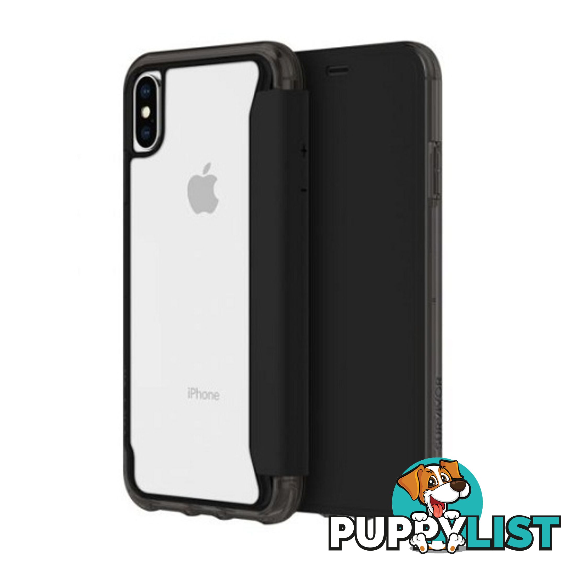 Griffin Survivor Clear Wallet Case for iPhone X / Xs - Black / Clear - 191058093592/GIP-017-BKC - Griffin